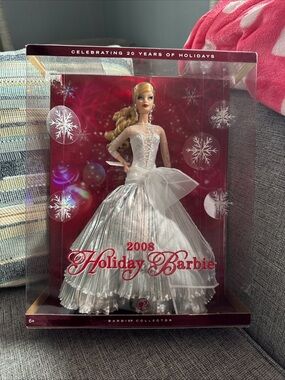 Barbie 2008 Holiday Barbie - White Holiday Collector Doll.  NIB